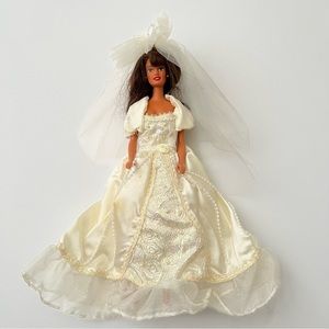 BARBIE Bride Doll VINTAGE Brunette Rare Mattel Inc 1966 Stamped